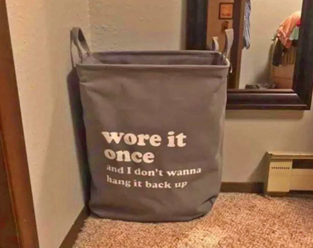 Wore It Once Laundry Bag - Wore it once and I don't want to hang it back up