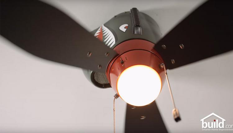 World War II Tiger Shark Plane Ceiling Fan - Best Man Cave Ceiling Fan