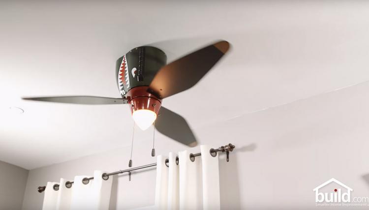 World War II Tiger Shark Plane Ceiling Fan - Best Man Cave Ceiling Fan