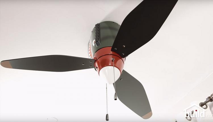World War II Tiger Shark Plane Ceiling Fan - Best Man Cave Ceiling Fan