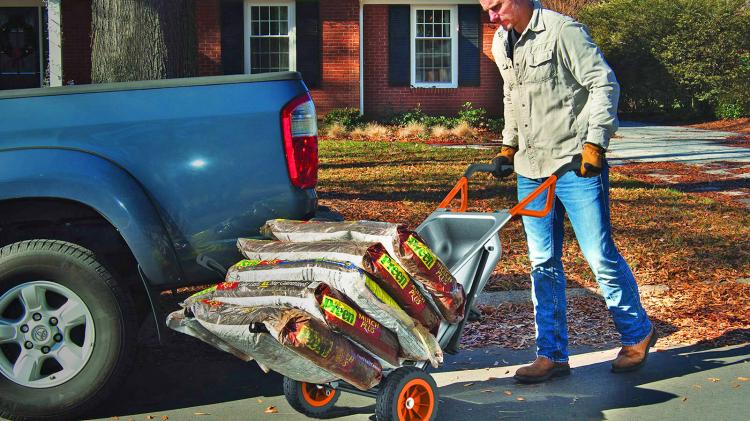 WORX Aerocart 8-in-1 Multi-Function Wheelbarrow Yard Cart - multi-tool leverage cart lifts heavy objects