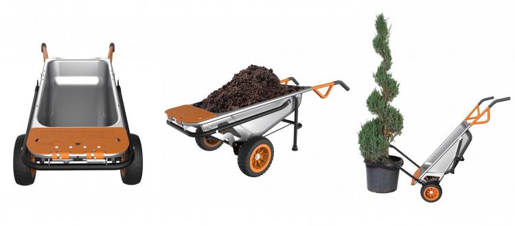 WORX Aerocart 8-in-1 Multi-Function Wheelbarrow Yard Cart - multi-tool leverage cart lifts heavy objects