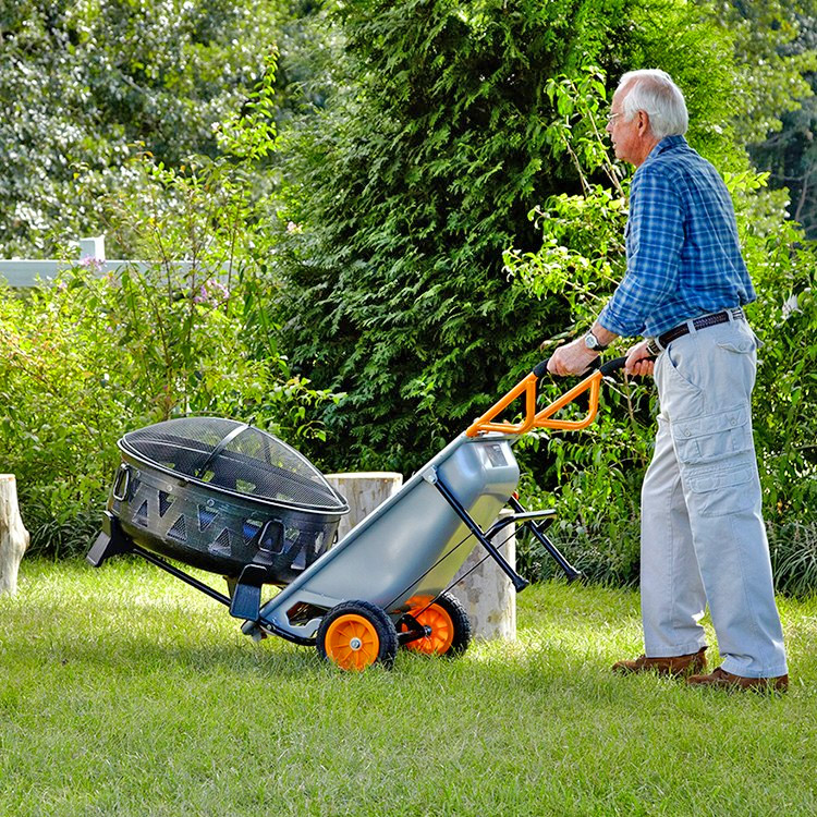 WORX Aerocart 8-in-1 Multi-Function Wheelbarrow Yard Cart - multi-tool leverage cart lifts heavy objects