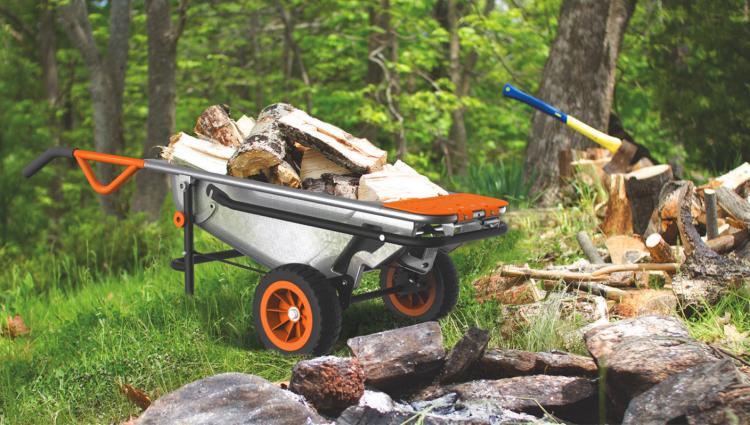 WORX Aerocart 8-in-1 Multi-Function Wheelbarrow Yard Cart - multi-tool leverage cart lifts heavy objects
