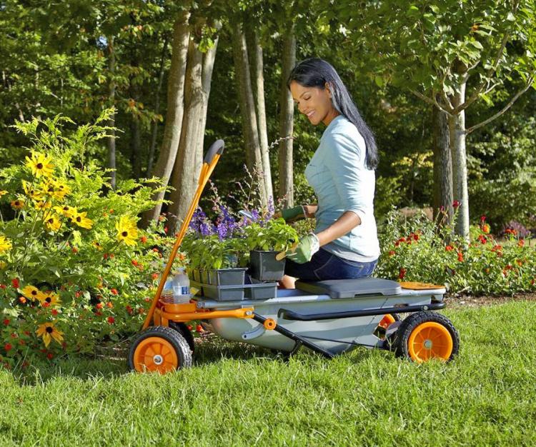 WORX Aerocart 8-in-1 Multi-Function Wheelbarrow Yard Cart - multi-tool leverage cart lifts heavy objects
