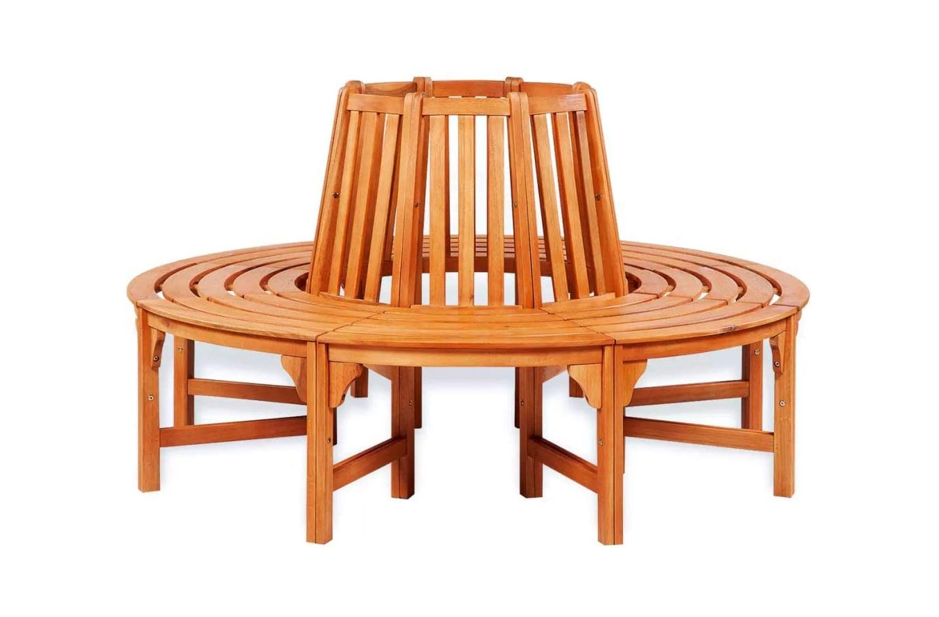 Wrap-Around Tree Bench - Wrapping wooden tree table