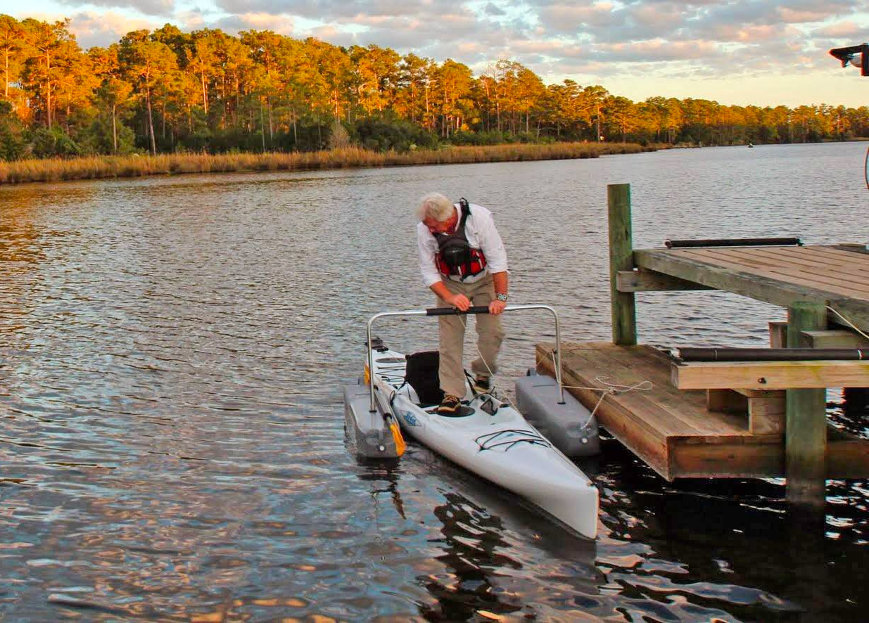 Yak-a-Launcher Easy Kayak Entry Assist Tool Floating Kayak Dock