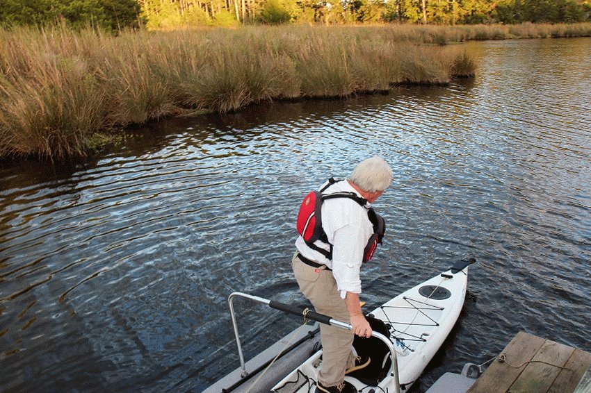 Yak-a-Launcher Easy Kayak Entry Assist Tool Floating Kayak Dock
