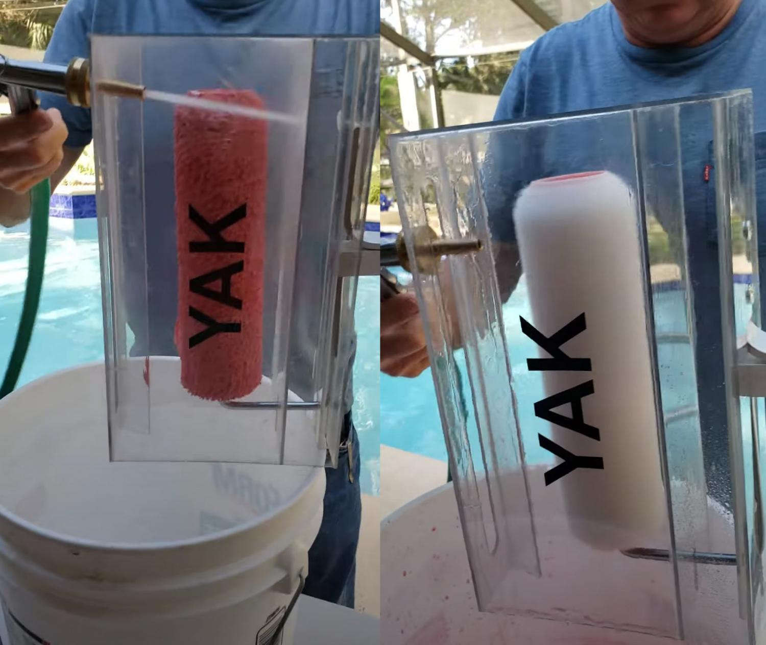 YAK Paint Roll Cleaner - Garden hose paint roller washer