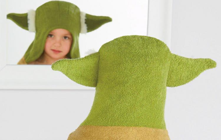 Star Wars Yoda Bath Towel Wrap Turns Your Kid Into Yoda After Bath-time