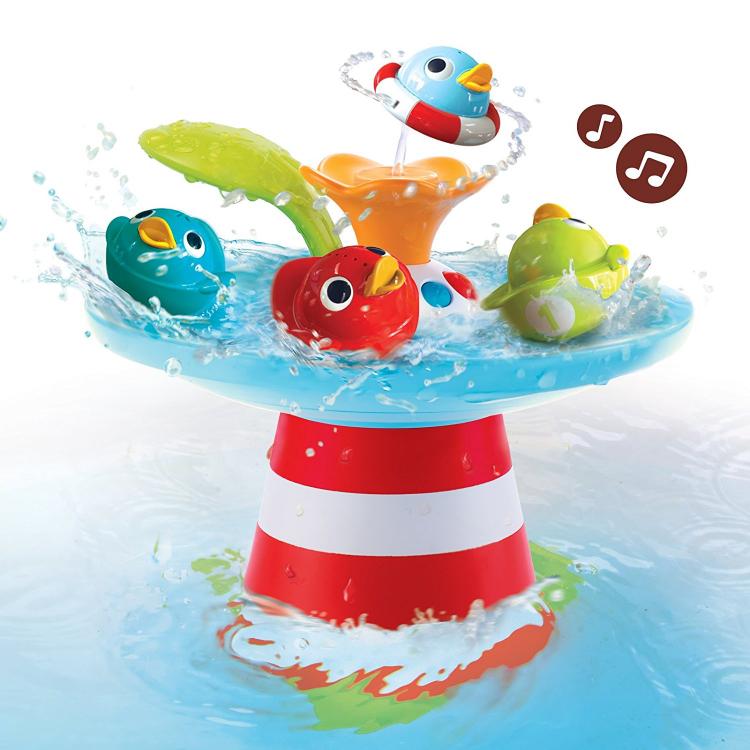 Yookidoo Baby Bath Toys Makes Bath-Time Fun - Musical Duck Race Baby Bath Toy