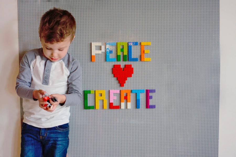 DIY Lego Wall Peel and Stick Lego Base Plates