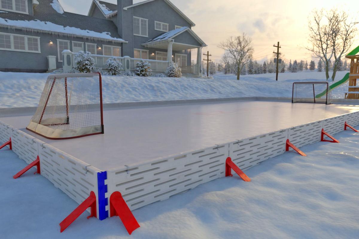EZ Ice Rink - DIY Backyard Ice Rink That Sets Up in 1 Hour