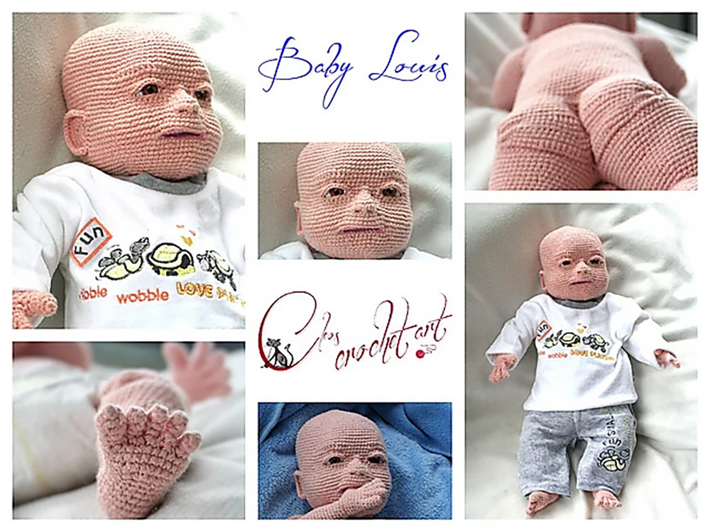 Crochet Baby With Realistic Features - Creepy crochet baby doll