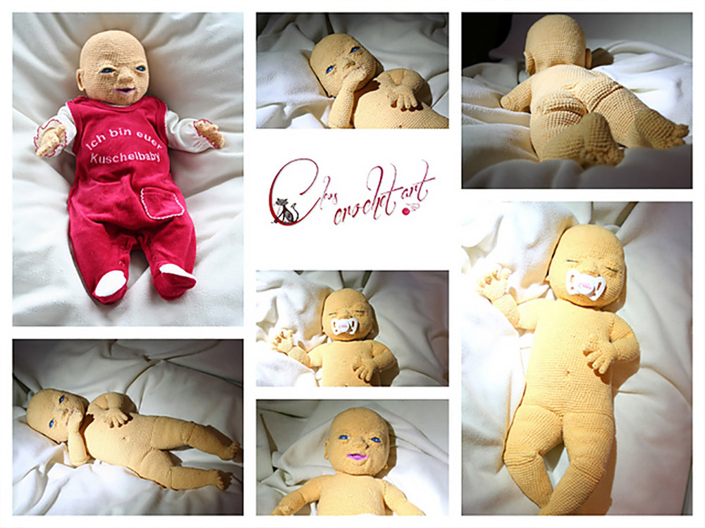 Crochet Baby With Realistic Features - Creepy crochet baby doll