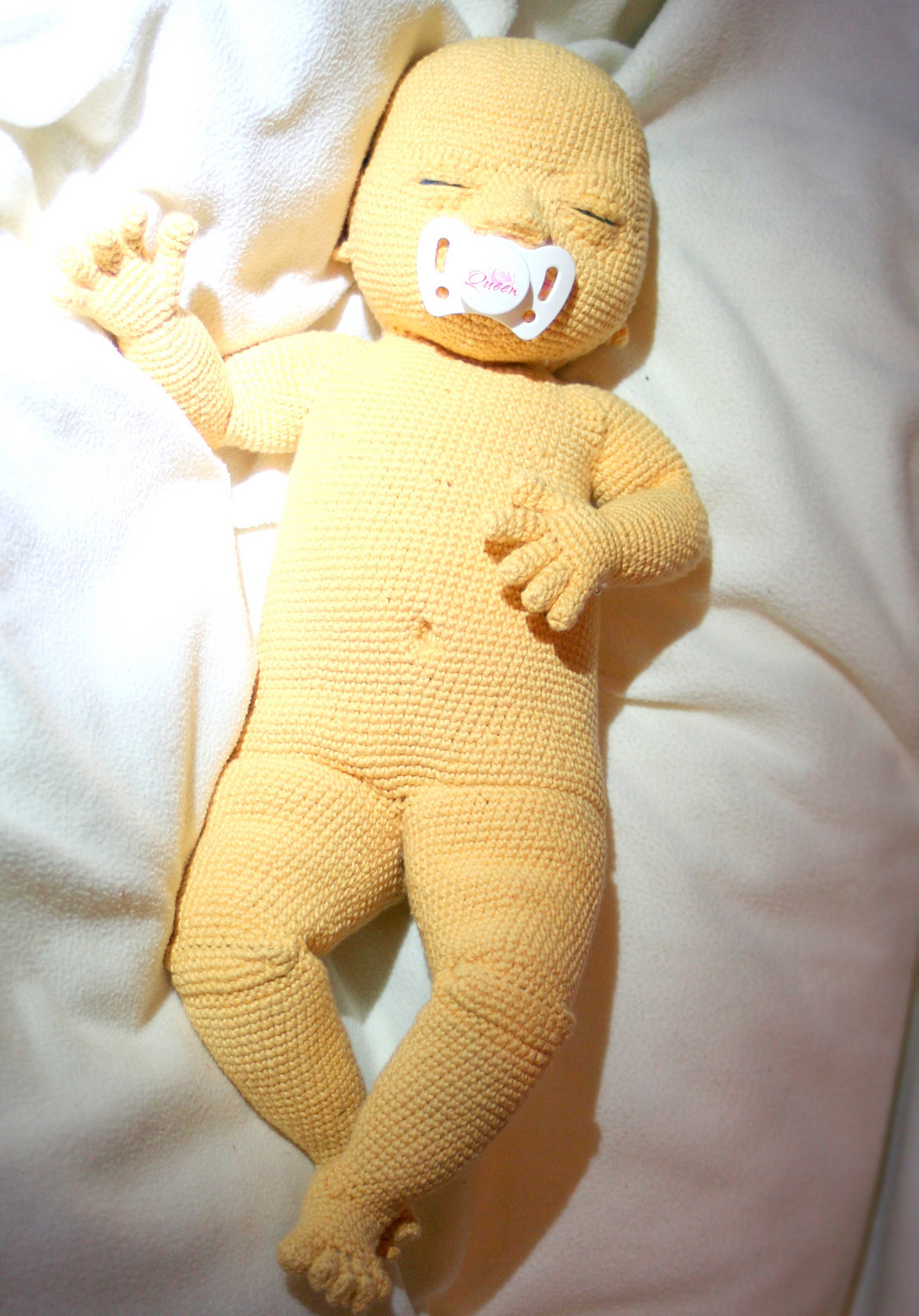 Crochet Baby With Realistic Features - Creepy crochet baby doll