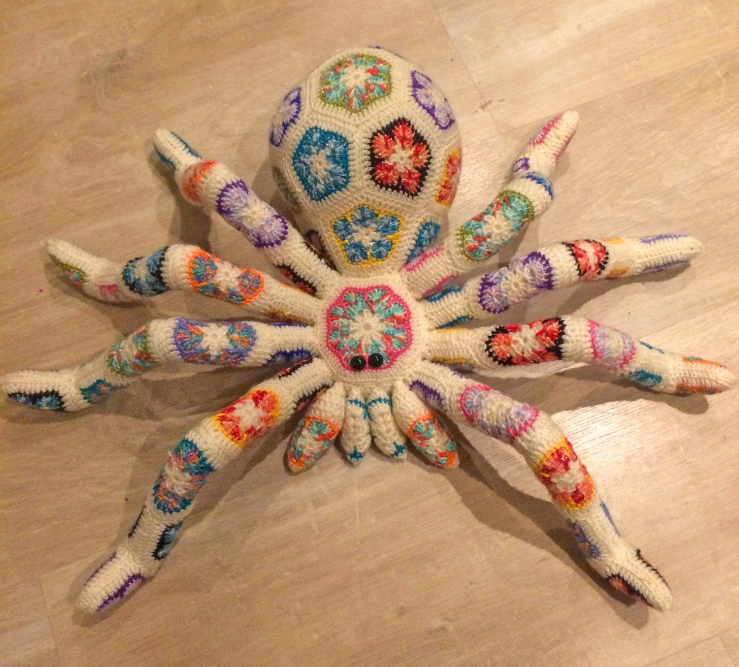 Giant Crochet Spider - Soft cuddly knit tarantula spider crochet pattern