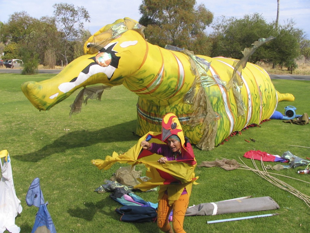 Giant inflatable sea dragon - Evelyn Roth