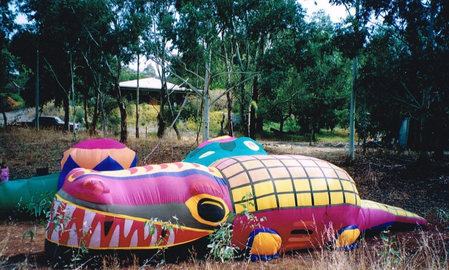 Giant inflatable crocodile - Evelyn Roth