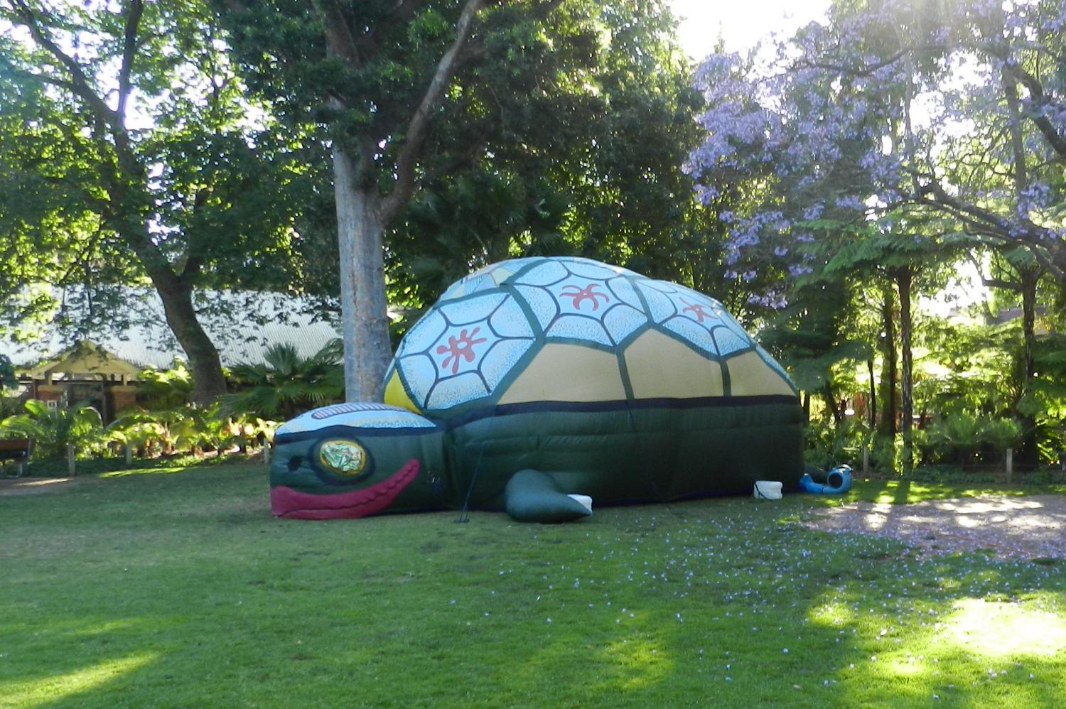Giant inflatable turtle - Evelyn Roth
