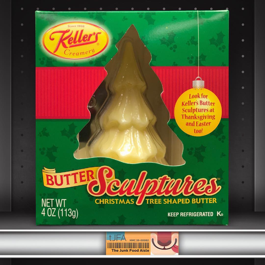 Christmas Tree Shaped Butter Sculpture For Christmas Table Decor