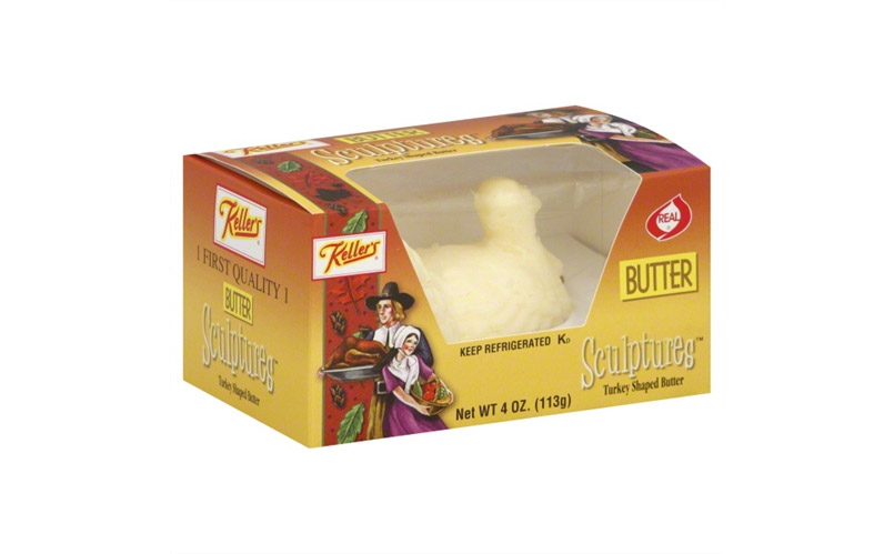Turkey Shaped Butter Sculpture For Thanksgiving Table Decor
