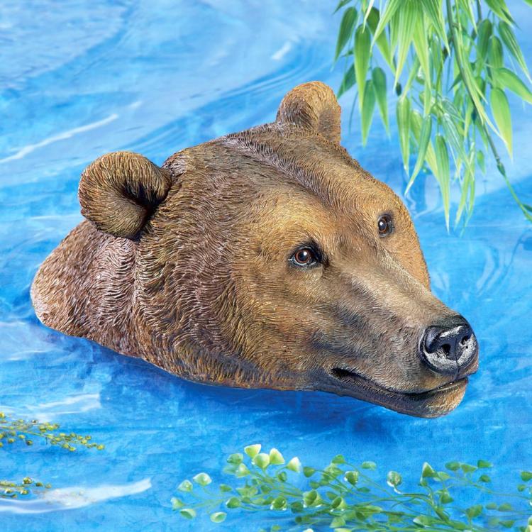 Incredibly Realistic Bear Head Pool Float - Bear Head pool decoy - Bear head pond decoy
