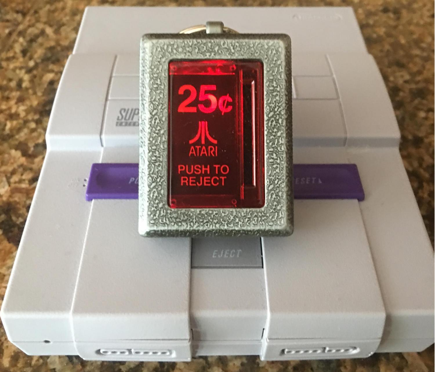 Insert Coin Arcade Key-Chain That Lights Up