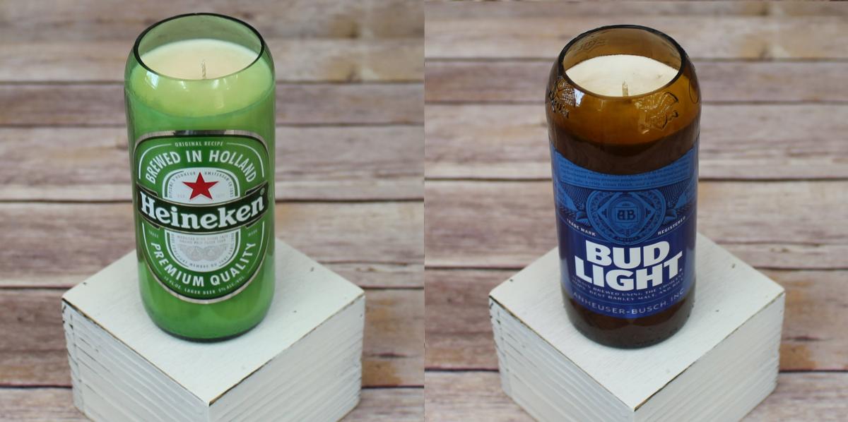 Heineken Candle - Bud Light Candle - Candle that smells like beer