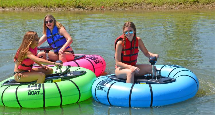 The Go Boat Personal Bumper Boat - Inflatable one-person fishing boat - one person hunting boat