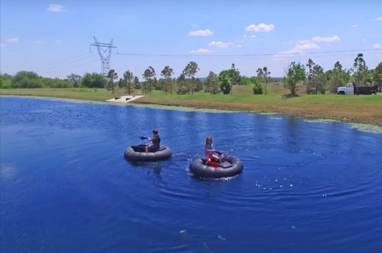 The Go Boat Personal Bumper Boat - Inflatable one-person fishing boat - one person hunting boat