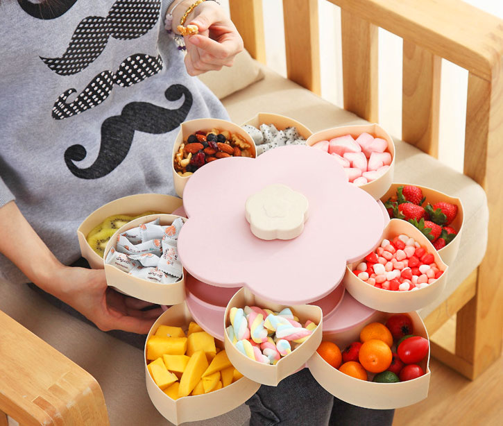 Flower Pedal Snack Holder 