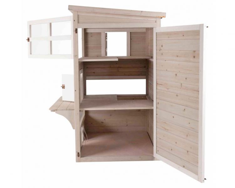 Luxury Cat Apartment - Outdoor cat house with balcony - Trixie natura Cat Home XXL - Gatsby Cat House
