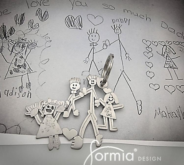Your Child's Drawing As A Keychain