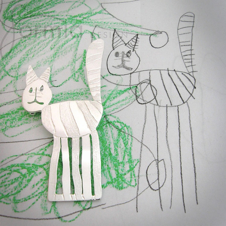 Your Child's Drawing As A Keychain