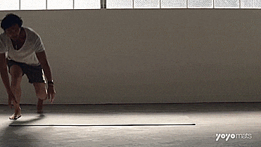 YoYo Mat - A Self Rolling Yoga Mat - GIF