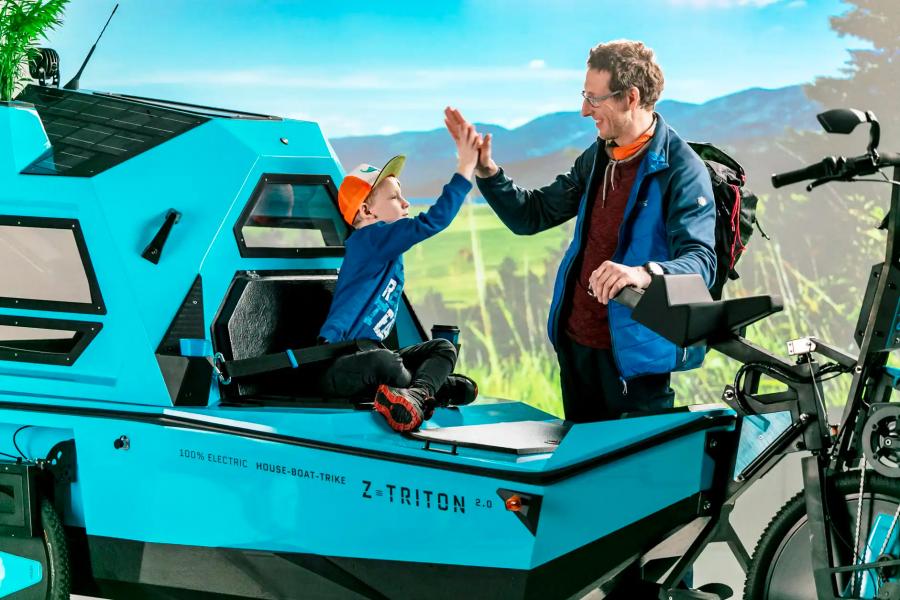 Z-triton Camper Boat Tricycle Hybrid