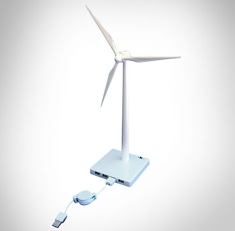 USB Powered Desktop Wind Turbine USB Hub