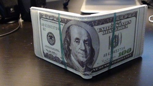 100 Dollar Bill Loaded Wallet
