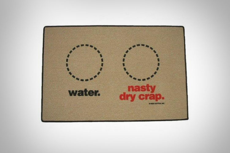 Water and Nasty Dry Crap Dog Food Mat - Funny dog mat