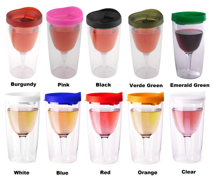 Vino2Go Wine Glass Sippy Cup For Drinking Wine On The Go