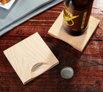 Wooden Bottle Opener Coasters